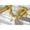 Kingston Brass KS6127ZX Two-Handle Wall Mount Bathroom Faucet, Brushed Brass KS6127ZX - alternate 2